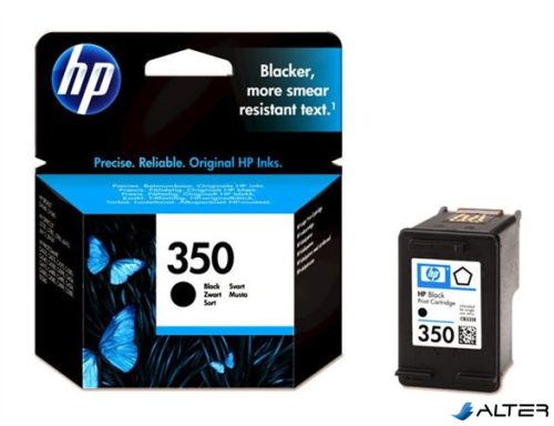 CB335EE Tintapatron DeskJet D4260, OfficeJet J5780 nyomtatókhoz, HP 350 fekete, 4,5ml