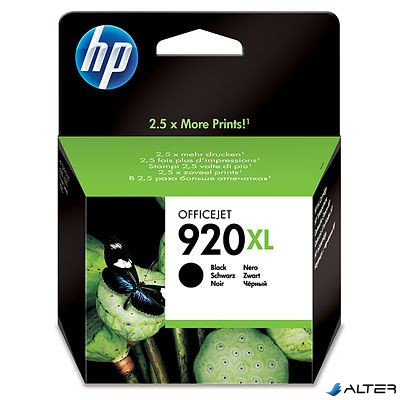 CD975AE Tintapatron OfficeJet 6000, 6500 nyomtatókhoz, HP 920xl fekete, 1 200 oldal
