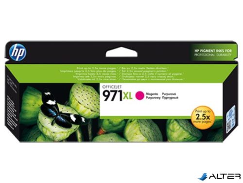 CN627AE Tintapatron OfficeJet Pro X 451, 476, 551, 576, nyomtatóhoz, HP 971xl magenta, 6,6k