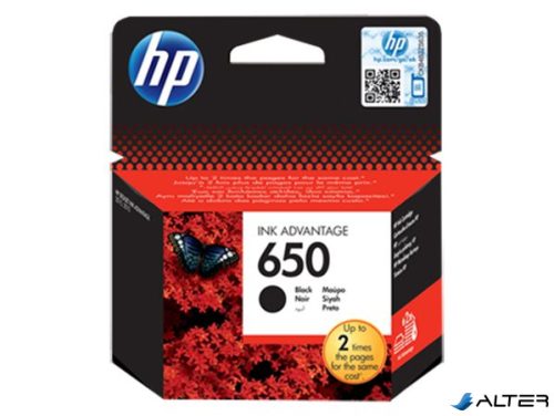 CZ101E Tintapatron Deskjet Ink Advantage 2510 sor nyomtatókhoz, HP 650 fekete, 360 oldal