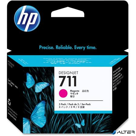 CZ135A Tintapatron DesignJet T120, T520, nyomtatókhoz, HP 711, magenta, 29ml