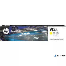   F6T79AE Tintapatron PageWide 352, 377, PageWide Pro 452, 477 nyomtatókhoz, HP 913, sárga, 3,5k
