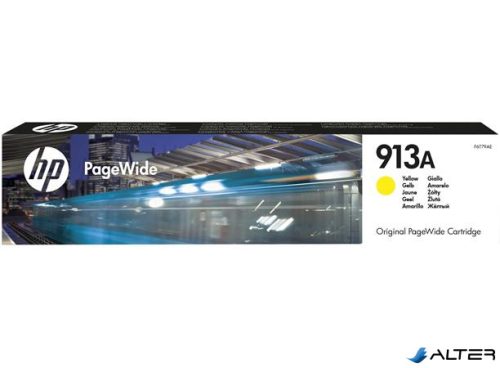 F6T79AE Tintapatron PageWide 352, 377, PageWide Pro 452, 477 nyomtatókhoz, HP 913, sárga, 3,5k
