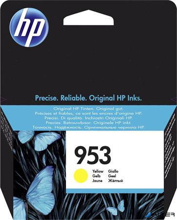 F6U14AE Tintapatron OfficeJet Pro 8210, 8700-as sorozathoz, HP 953 sárga, 700 oldal