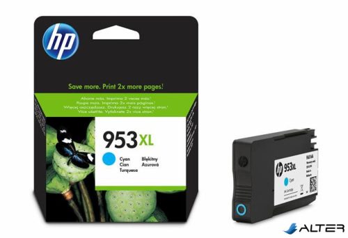 F6U16AE Tintapatron OfficeJet Pro 8210, 8700-as sorozathoz, HP 953XL kék, 1,6k