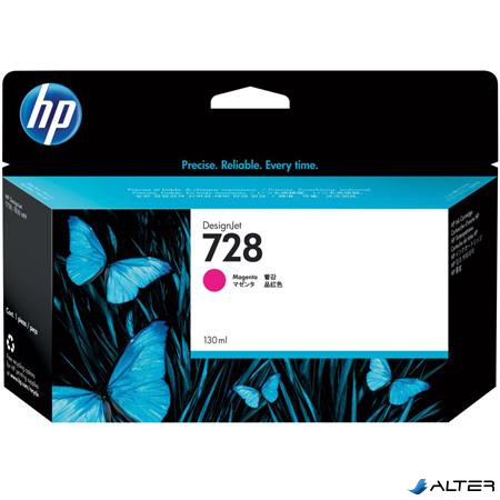 F9J66A Tintapatron DesignJet T730, T830 nyomtatókhoz, HP 728, magenta, 130 ml