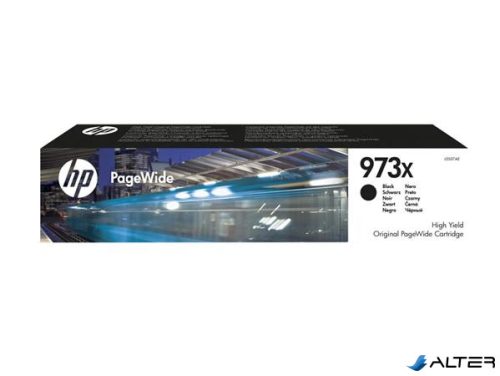 L0S07AE Tintapatron PageWide Pro 452, 477, Managed P57750, P55250 nyomtatókhoz, HP 973X, fekete, 10k