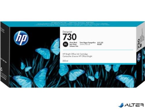 P2V73A XL Tintapatron DesignJet T1600, T1700, T2600 nyomtatókhoz, HP 730, fotó fekete, 300 ml