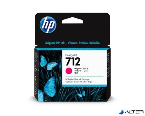 3ED68A Tintapatron DesignJet T650, T250, Studio nyomtatókhoz, HP 712, magenta, 29 ml