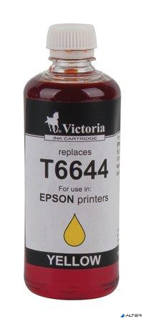 T66444 Tinta, L100, 200mfp nyomtatókhoz, VICTORIA TECHNOLOGY, sárga, 100ml