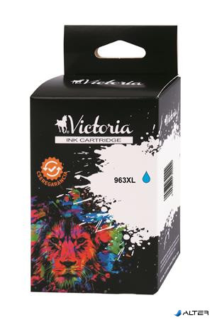 3JA27AE Tintapatron OfficeJet Pro 9010, 9020 nyomtatókhoz, VICTORIA TECHNOLOGY, 963XL, cián, 1600 oldal