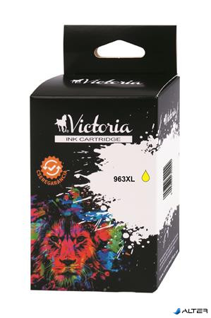 3JA29AE Tintapatron OfficeJet Pro 9010, 9020 nyomtatókhoz, VICTORIA TECHNOLOGY, 963XL, sárga, 1600 oldal