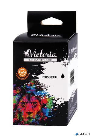 PGI-580XXL Tintapatron Pixma TR7550, TS8150, TS9150 nyomtatókhoz, VICTORIA TECHNOLOGY, fekete, 25,7ml