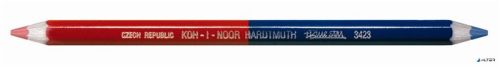 Postairón, hatszögletű, vastag, KOH-I-NOOR "3423", piros-kék