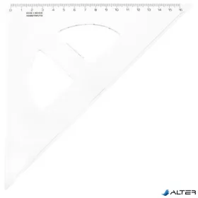 Háromszög vonalzó, műanyag, 45 °, 16 cm, KOH-I-NOOR