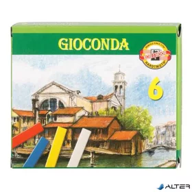  Pasztellkréta, kemény, KOH-I-NOOR "Gioconda 8111/6", 6 különböző szín