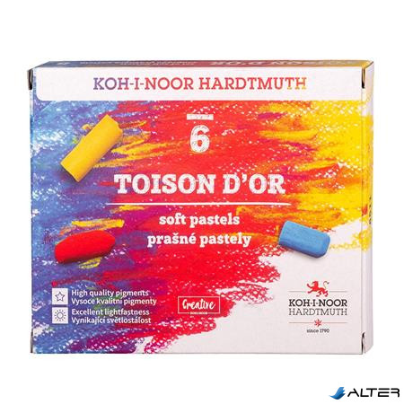 Porpasztell-kréta, puha, KOH-I-NOOR "Toison 8511/6", 6 különböző szín