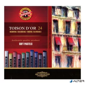   Porpasztell-kréta, puha, KOH-I-NOOR "Toison 8514/24", 24 különböző szín