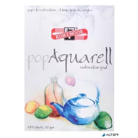   Vázlatfüzet, speciális papírból, A3, 10 lap, KOH-I-NOOR 'Pop Aquarell'