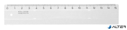 Vonalzó, műanyag, 15 cm, KOH-I-NOOR