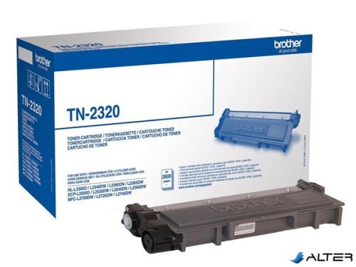 TN2320 Lézertoner HL L2300D, DCP L2500D nyomtatókhoz, BROTHER fekete, 2,6k