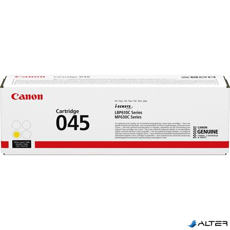 CRG-045 Lézertoner i-SENSYS LBP613Cdw, LBP611Cn MF635Cx, MF633Cdw, MF631Cn nyomtatókhoz, CANON, sárga, 1,3k
