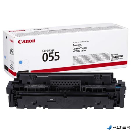 CRG-055 Lézertoner i-Sensys LPB663, 664, MF742, 744, 746 nyomtatókhoz, CANON, cián, 2,1k