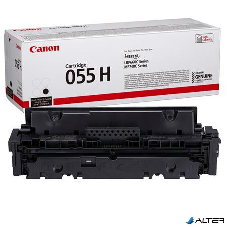 CRG-055H Lézertoner i-Sensys LPB663, 664, MF742, 744, 746 nyomtatókhoz, CANON, fekete, 7,6k