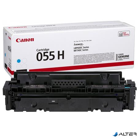 CRG-055H Lézertoner i-Sensys LPB663, 664, MF742, 744, 746 nyomtatókhoz, CANON, cián, 5,9k