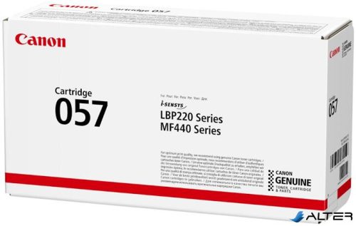 CRG-057 Lézertoner LBP 223DW, MF445DNWF nyomtatóhoz, CANON, fekete, 3,1k