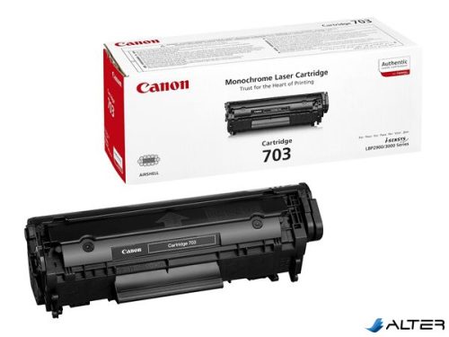 CRG-703B Lézertoner i-SENSYS LBP 2900, 3000 nyomtatókhoz, CANON fekete, 2k