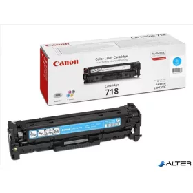   CRG-718C Lézertoner i-SENSYS LBP 7200CDN, MF 8330, 8350CDN nyomtatókhoz, CANON, cián, 2,9k