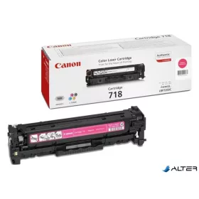   CRG-718M Lézertoner i-SENSYS LBP 7200CDN, MF 8330, 8350CDN nyomtatókhoz, CANON, magenta, 2,9k