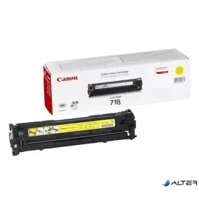 CRG-718Y Lézertoner i-SENSYS LBP 7200CDN, MF 8330, 8350CDN nyomtatókhoz, CANON sárga, 2,9k