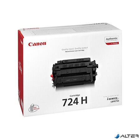 CRG-724H Lézertoner i-SENSYS LBP 6750DN nyomtatóhoz, CANON, fekete, 12,5k