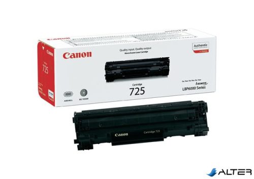 CRG-725 Lézertoner i-SENSYS LBP 6000 nyomtatóhoz, CANON fekete, 1,6k