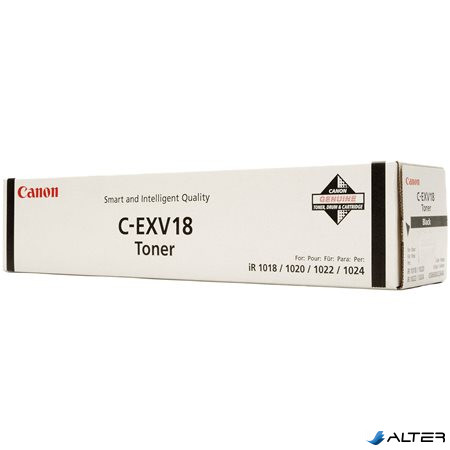 C-EXV18 Fénymásolótoner IR 1018 fénymásolóhoz, CANON fekete, 8,4k