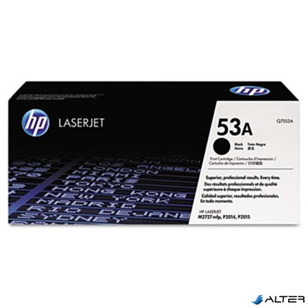 Q7553A Lézertoner LaserJet P2014, P2015, M2727MFP nyomtatókhoz, HP fekete, 3k