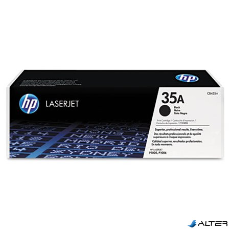 CB435A Lézertoner LaserJet P1005, P1006 nyomtatókhoz, HP 35A, fekete, 1,5k