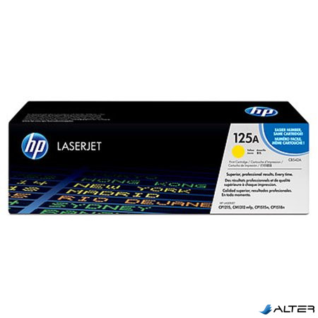 CB542A Lézertoner ColorLaserJet CM1300, CP1210 nyomtatókhoz, HP 125A sárga, 1,4k