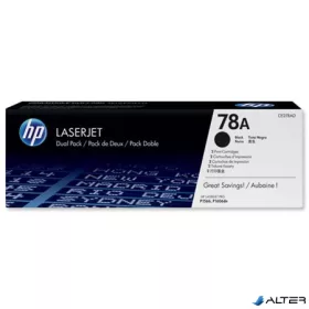 CE278A Lézertoner LaserJet P1566, P1606 nyomtatókhoz, HP fekete, 2,1k