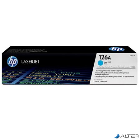 CE311A Lézertoner ColorLaserJet Pro CP1025 nyomtatóhoz, HP 126A kék, 1k