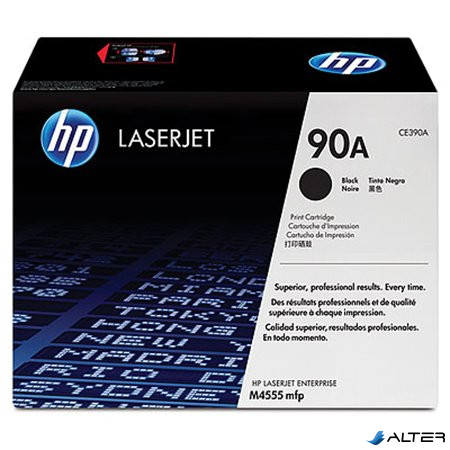 CE390A Lézertoner LaserJet M4555MFP nyomtatóhoz, HP fekete, 10k
