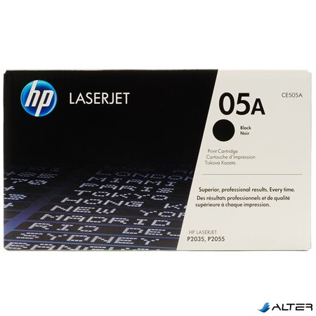 CE505A Lézertoner LaserJet P2035, P2055 nyomtatókhoz, HP fekete, 2,3k