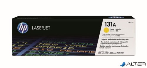 CF212A Lézertoner LaserJet Pro 200 M276N nyomtatóhoz, HP 131A, sárga, 1,8k