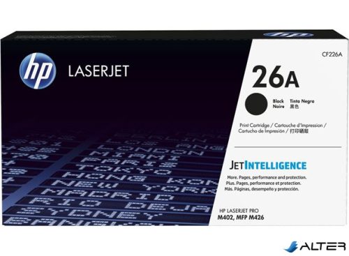 CF226A Lézertoner LaserJet Pro M402, 426 nyomtatókhoz, HP 26A fekete, 3,1k