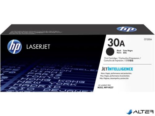 CF230A Létertoner Laserjet M203, M227 nyomtatókhoz, HP,CF230A, fekete,1,6k