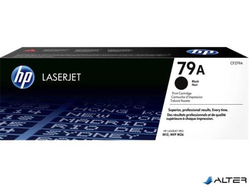 CF279A Lézertoner LaserJet M12, M26 nyomtatókhoz, HP 79A fekete, 1k