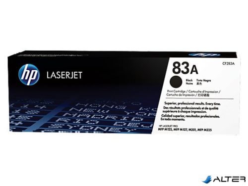 CF283A Lézertoner LaserJet Pro M125, M126, M127, M128 nyomtatókhoz, HP fekete, 1,5k