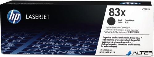 CF283X Lézertoner LaserJet Pro M201, M225 nyomtatókhoz, HP 83X, fekete, 2,2k